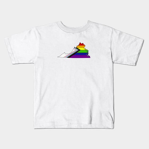 Progress pride flag - Virginia Kids T-Shirt by TheUndeadDesign